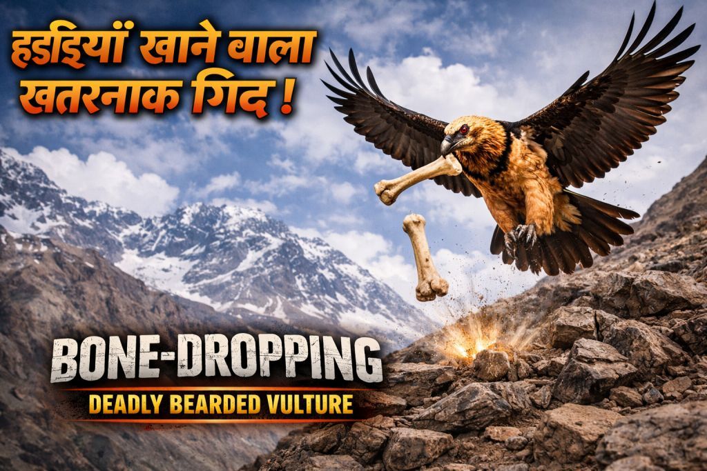 एक ऐसा पक्षी जो हड्डियाँ खाकर जिंदा रहता है! यह है Lammergeier या Bearded Vulture