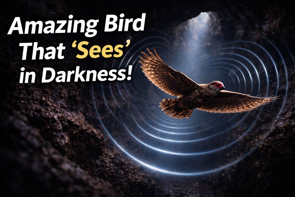 जहाँ घना अंधेरा हो और एक भी किरण दिखाई न दे, वहाँ एक पक्षी आराम से उड़ता है! यह है Oilbird – इकोलोकेशन वाला अनोखा पक्षी